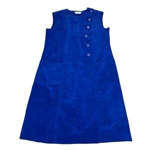 Nat Kaplan Couture Utrasuede Blue Dress, medium